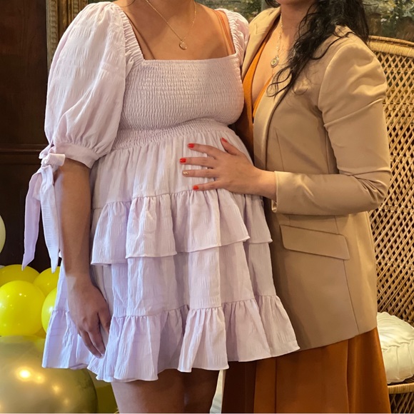 Moonpenny Adara Mini Dress in Lilac Purple - Picture 4 of 6